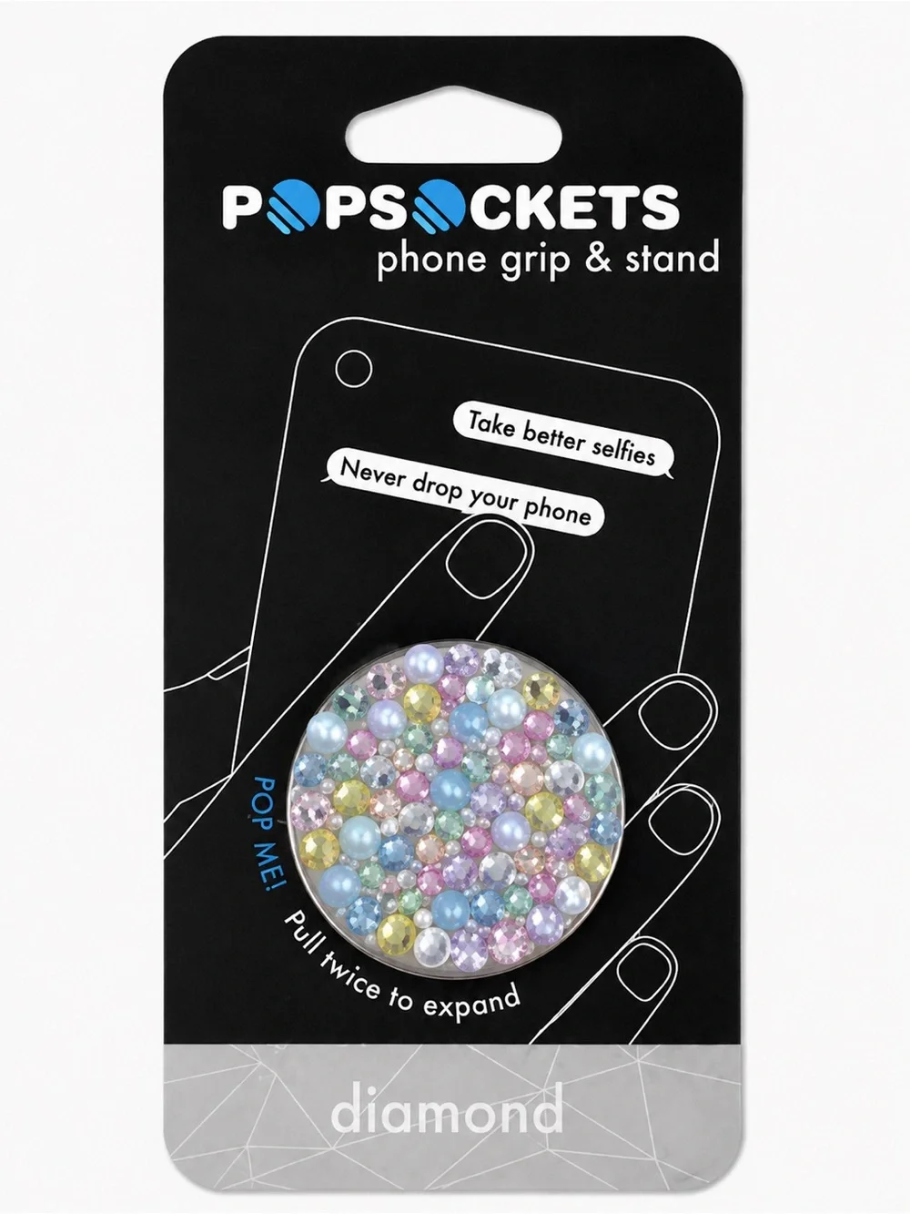 Mixed Pearls Pastels & Diamonds PopSocket Phone Holder Grip New